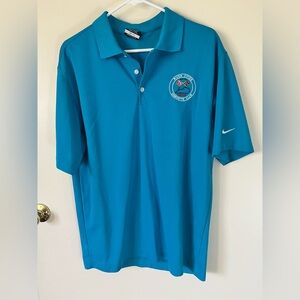 Nike golf medium Teal Polo Shirt for Men- river city Corvette club